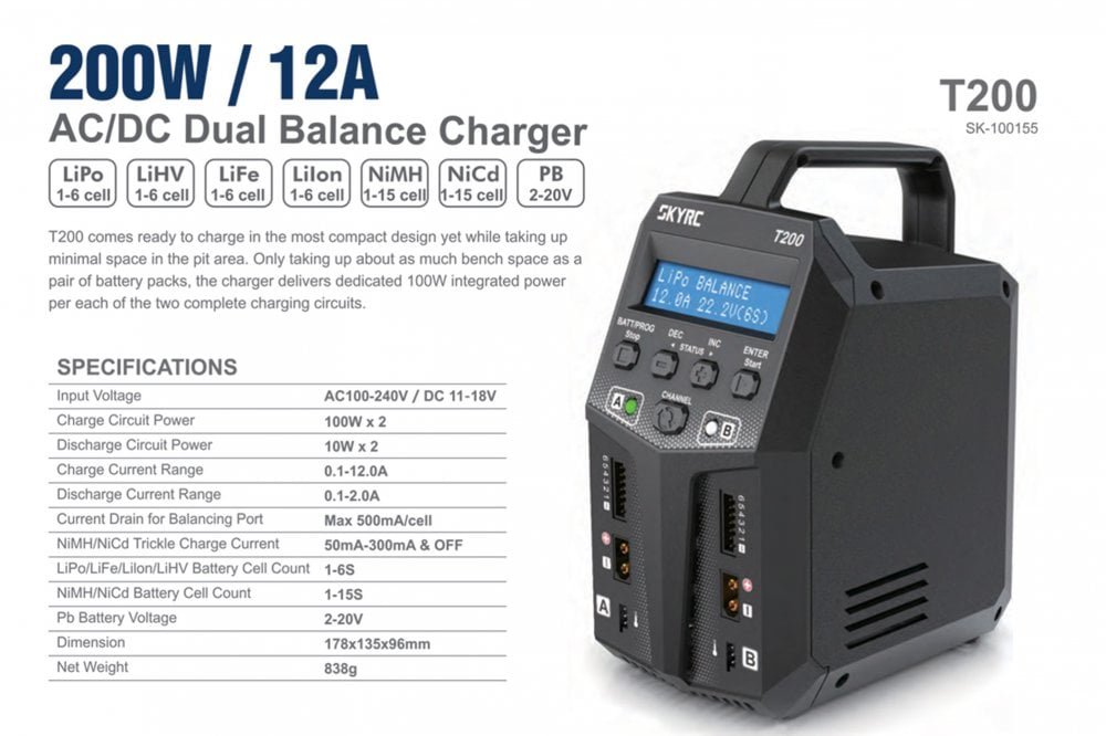 SkyRC - T200 Dual Balance Charger
