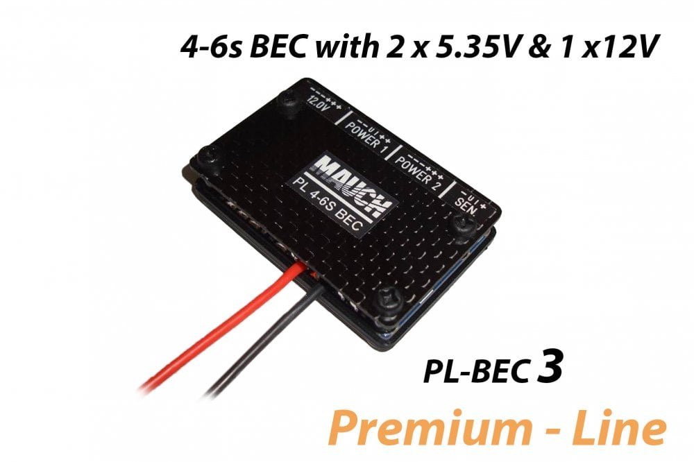 017 – PL-4-6s BEC 2 x 5.35V 1 x 12.0V with CFK enclosure