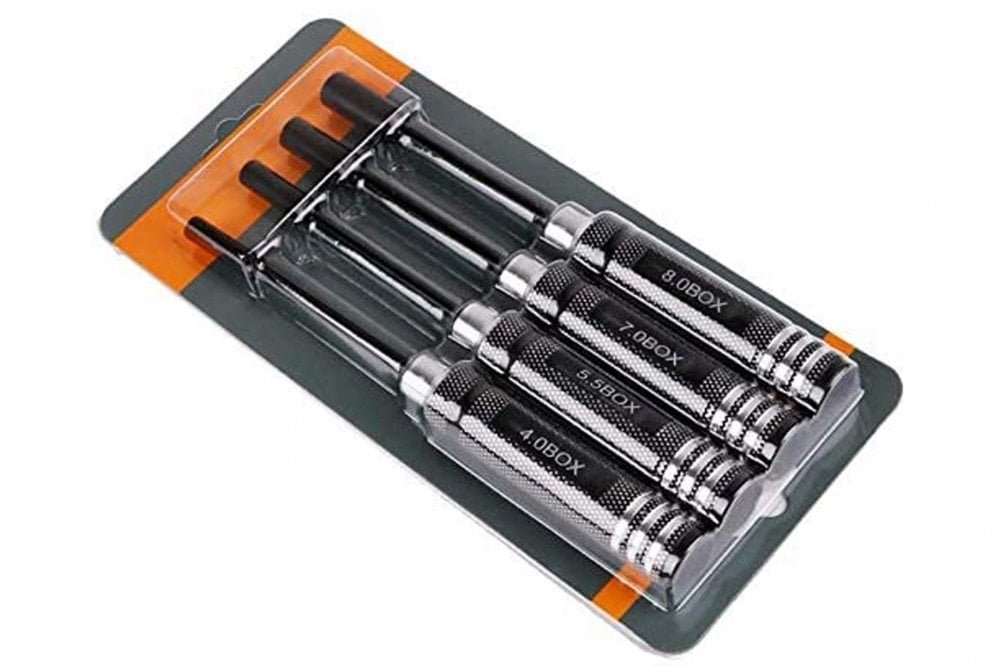 hex nut socket screwdriver wrench 4.0, 5.5, 7.0, 8.0mm tool