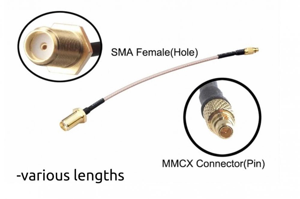 MMCX to SMA-F RF Extension Cable