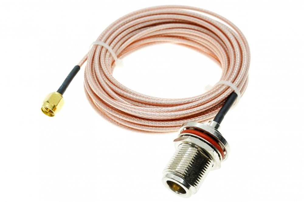 SMA-M Straight to N-F Bulkhead Cable RG316