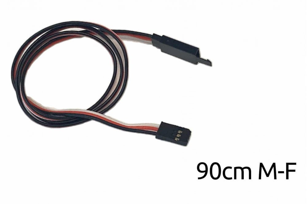 90cm Male to Female Flat Futaba Servo Extension - 26AWG Locking
