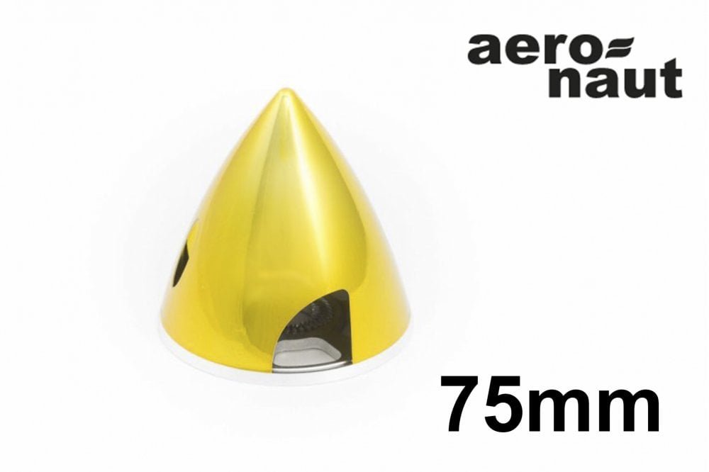 Aero-naut Fixed A/K Spinner - 75mm Met Yellow