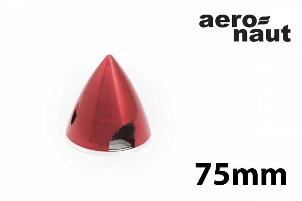 Aero-naut Fixed A/K Spinner - 75mm Metallic Red