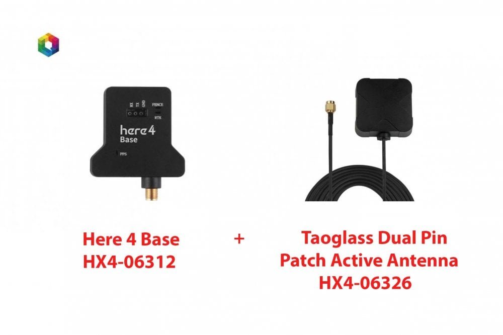 CUBEPILOT - Here4 Base Bundle with Taoglass Dual Pin Patch Active Antenna Bundle