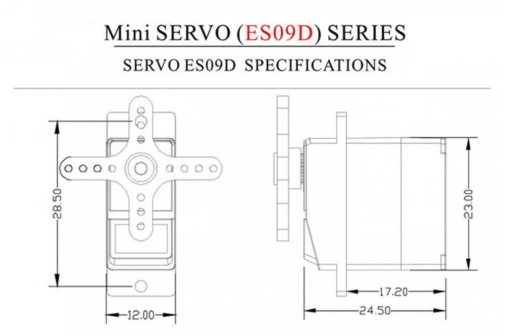 EMAX ES09D Digital Swash Servo For 450 Helicopter