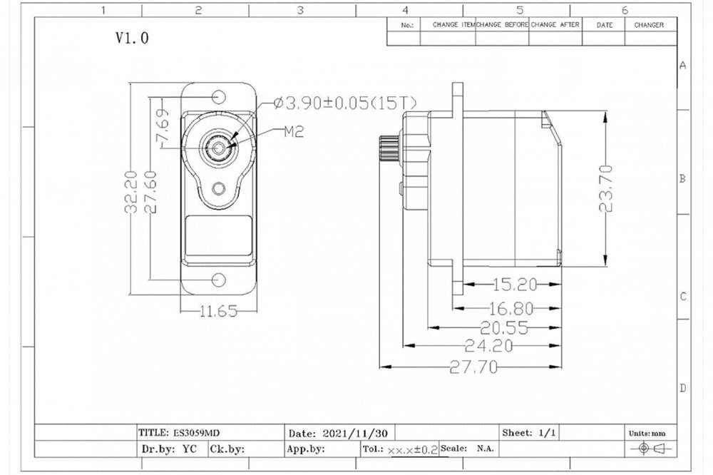 EMAX ES3059MD 12g metal digital actuator for RC model and robot PWM actuator EMAX ES3059MD 12g Actuator