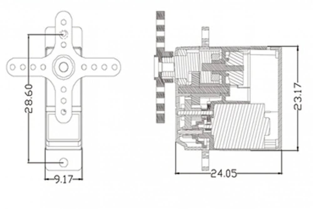 EMAX ES3352 12.4g Mini Metal Gear Digital Servo