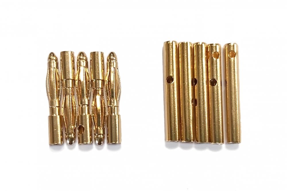GC2010 2mm Gold Plated Bullets - 5 Pairs