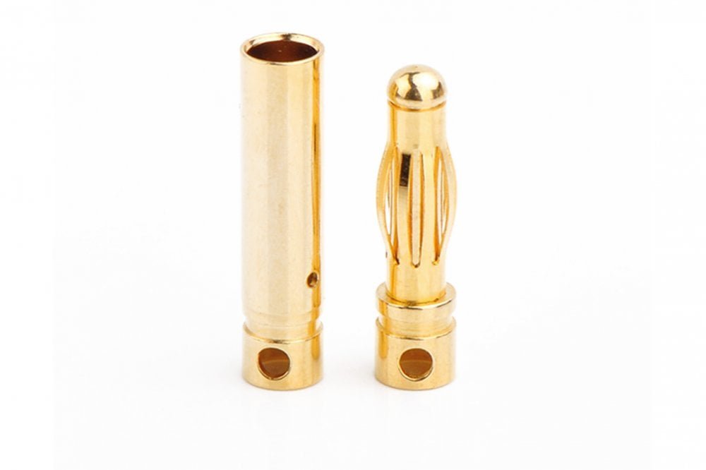 GC4010 4mm Gold Plated Bullet - 5 Pairs