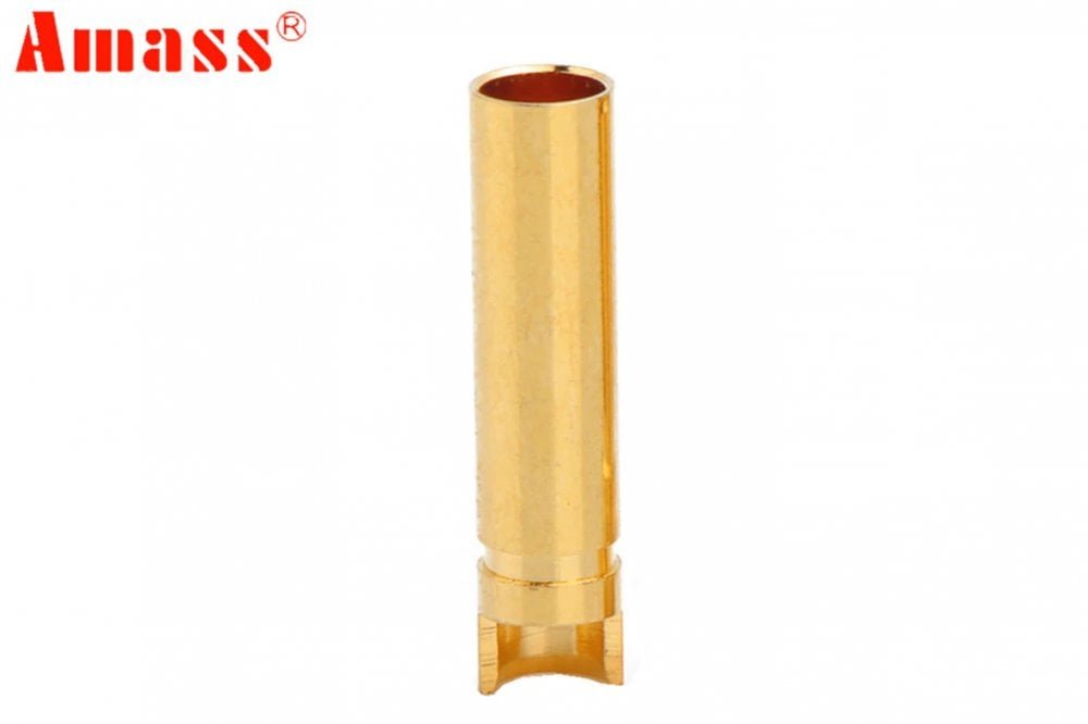 GC4013 (11)-F 4mm Gold Plated Bullet - 10Pcs