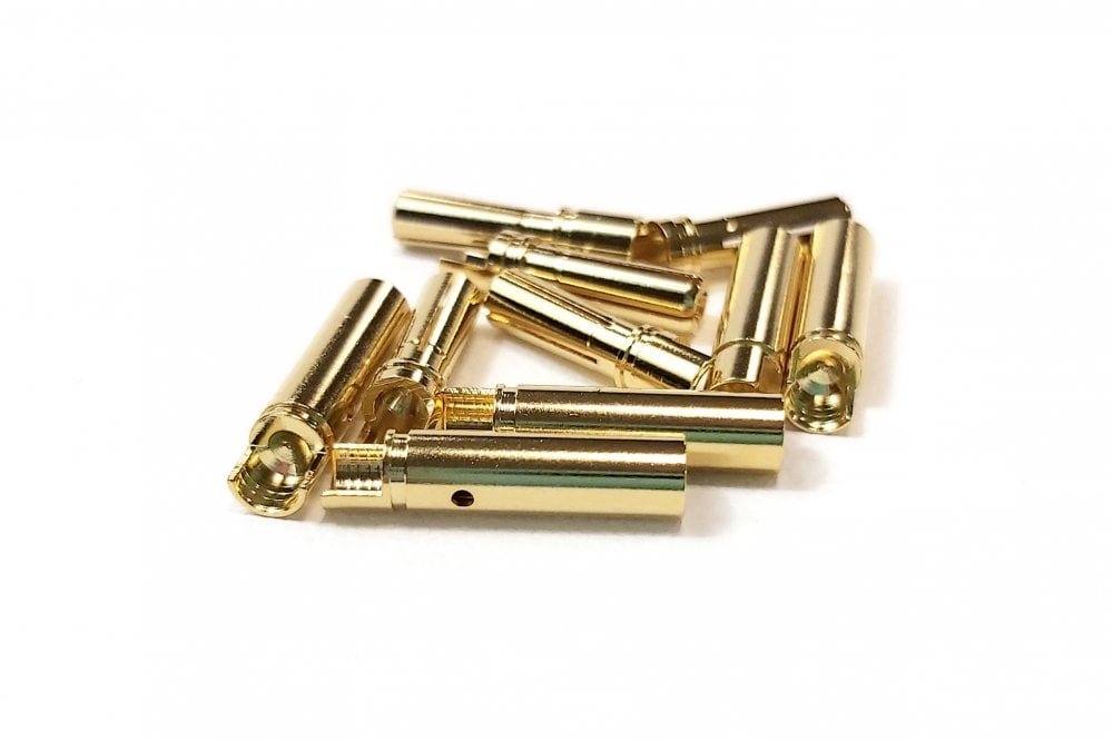 GC4013 4mm Gold Plated Bullet - 5 Pairs