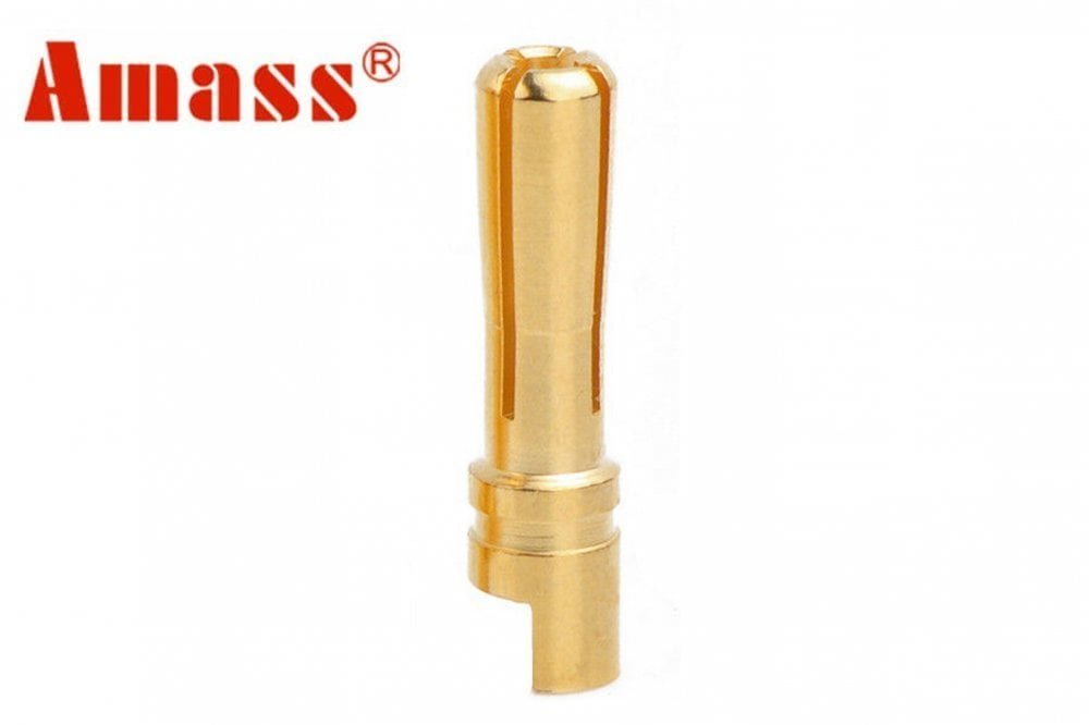 GC4013-M 4mm Gold Plated Bullet - 10Pcs