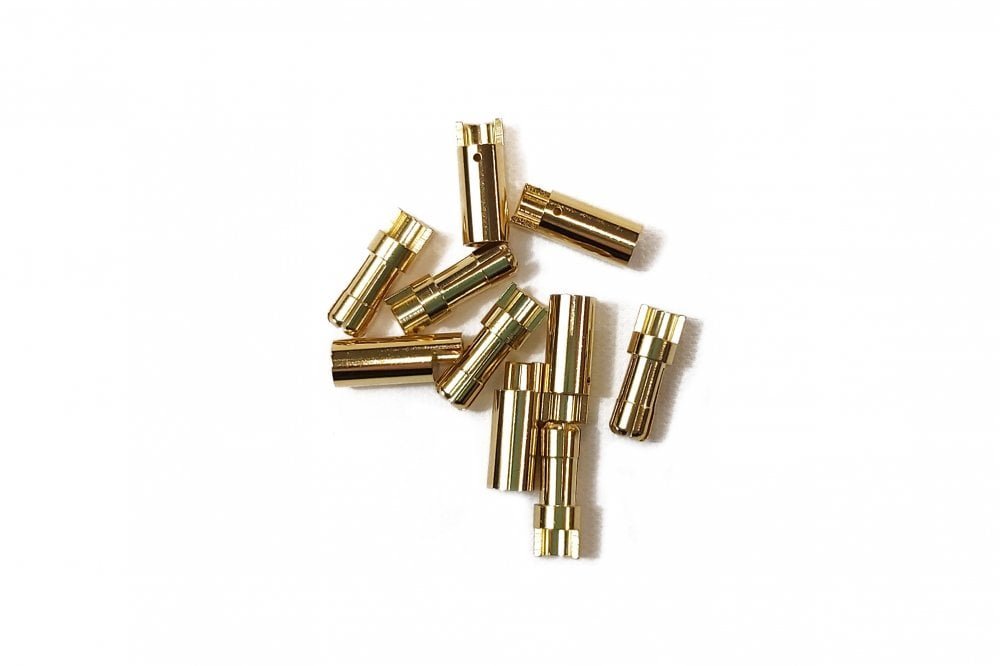GC5510 5.5mm Gold Plated Bullets - 5 Pairs