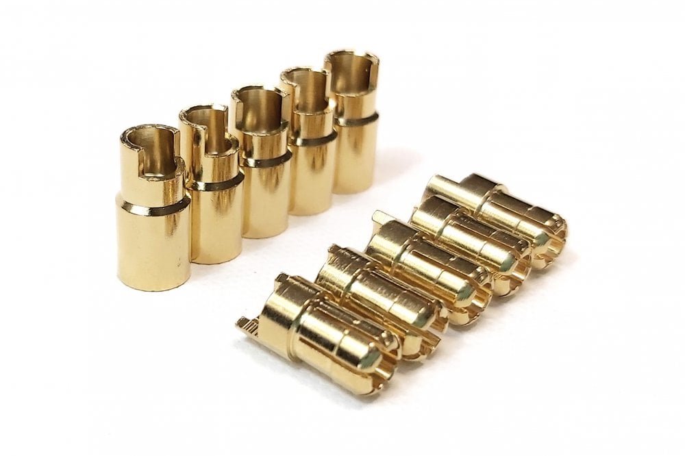 GC6010 6mm Gold Plated Bullets - 5 Pairs
