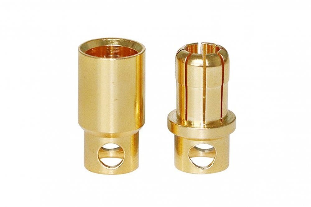 GC8010 8mm Gold Plated Bullet - Pair