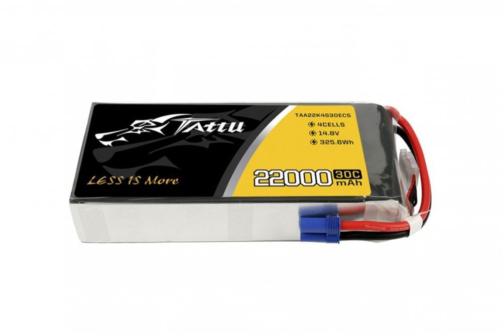 Gens Ace- Tattu 30C- 22000mAh 4S1P 14.8V Lipo with EC5