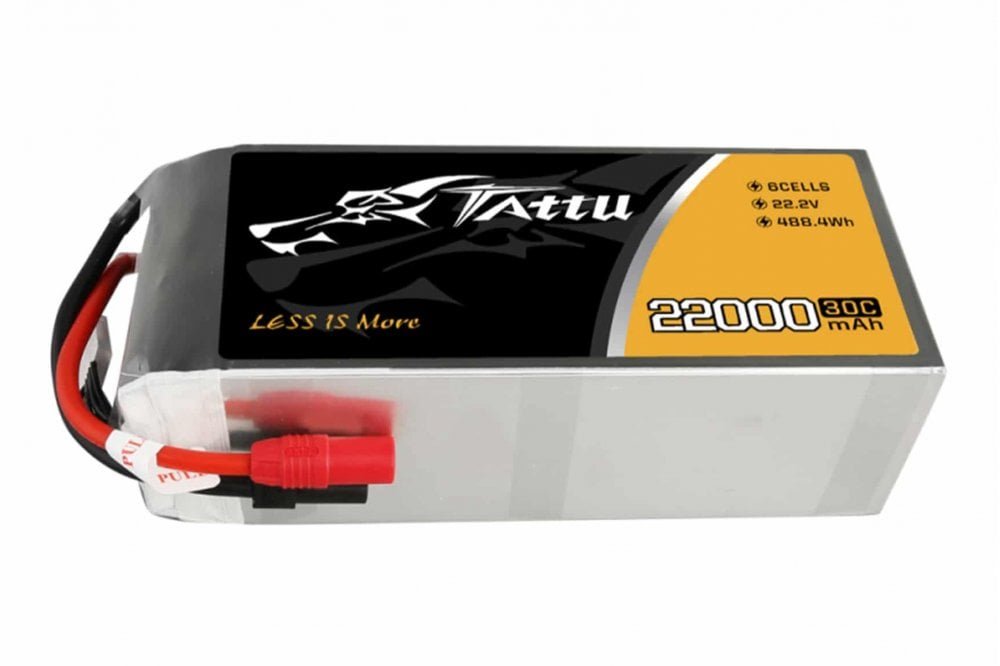 Gens Ace- Tattu 30C- 22000mAh 6S1P 22.2V Lipo with AS150/XT150