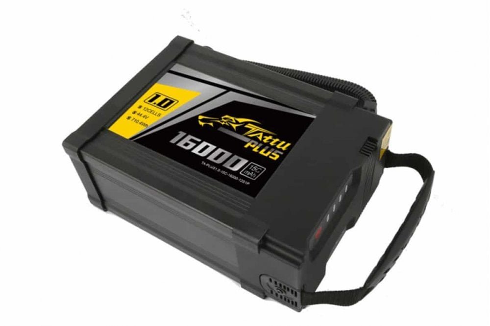 Gens Ace- Tattu Plus 1.0- 16000mAh 15C 12S1P 44.4V Lipo with AS150U