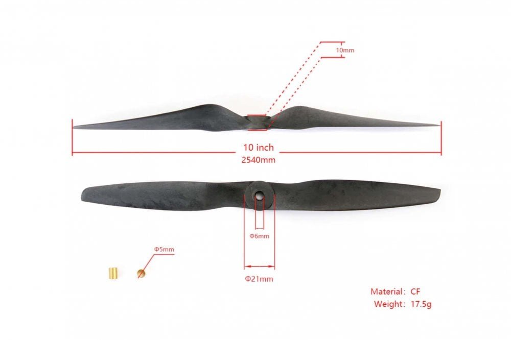 Hee Wing 1060 Carbon Fibre Propellers for T2 VTOL (2Pcs)