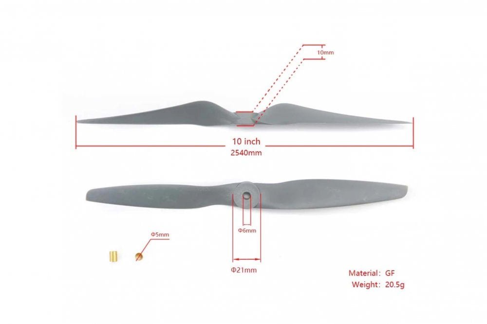 Hee Wing 1060 Glass Fibre Propellers for T2 VTOL (2Pcs)