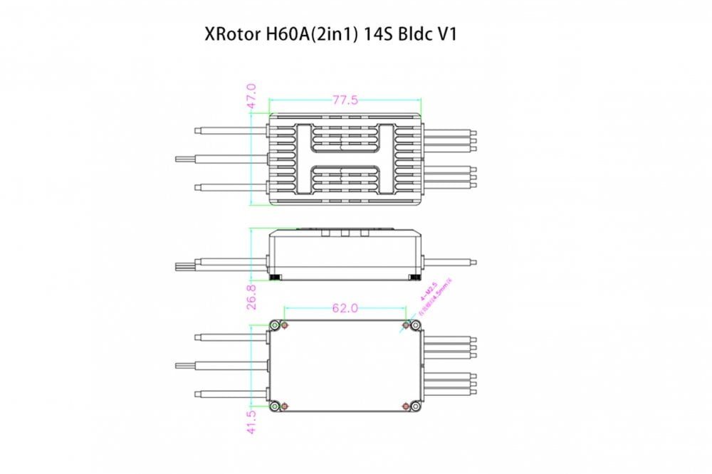 Hobbywing - XRotor Pro H60A 2in1 12-14S BLDC