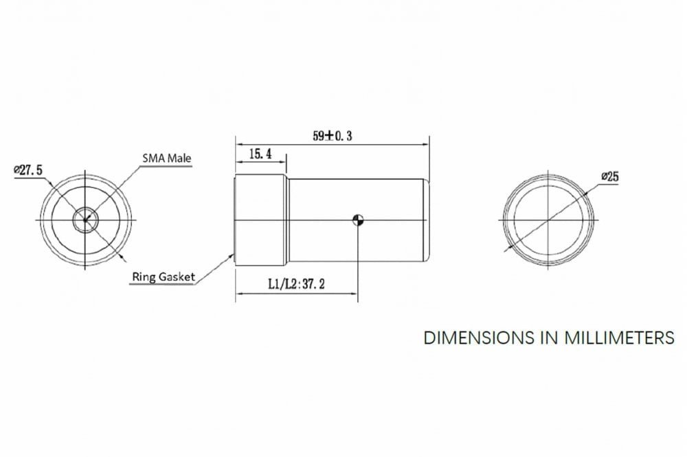 HOLYBRO - GNSS Antenna CH3602A (for M8P series)