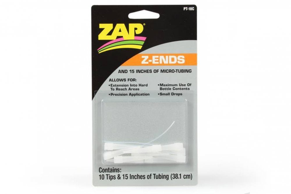 J Perkins ZAP -PT-18C Z-Ends Tips & Micro Dropper Tub- 10pcs