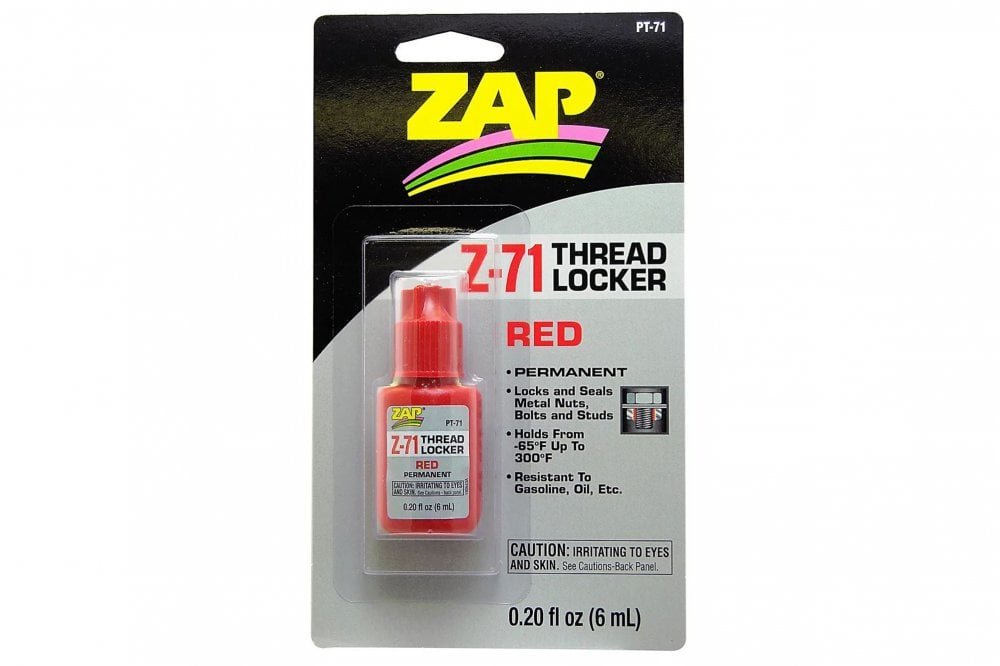 J Perkins ZAP -PT-71 Z-71 Red Thread Locker 0.2oz/6ml