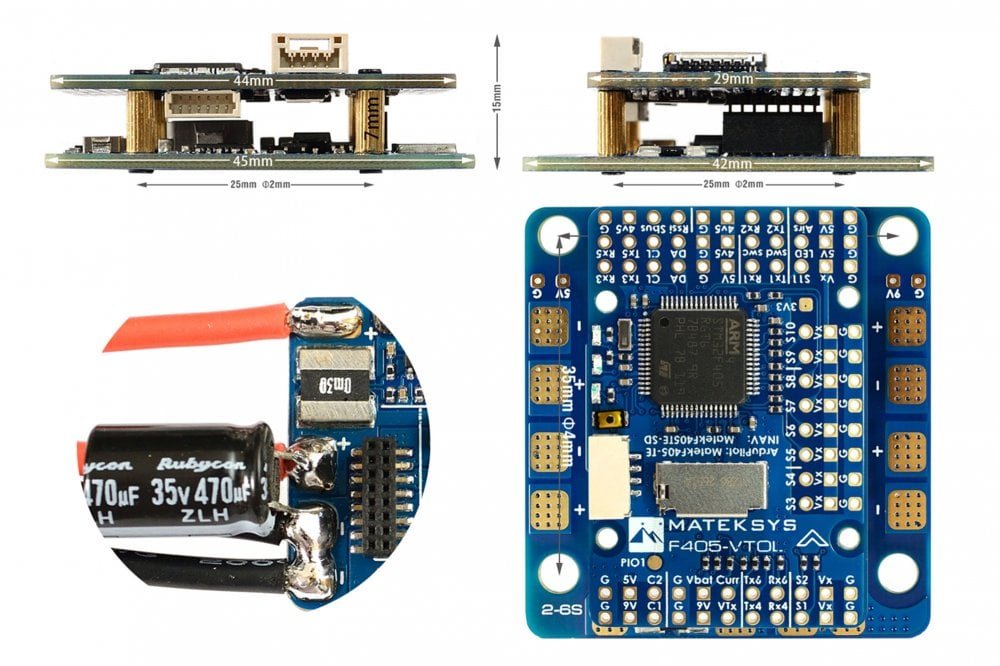 MATEK SYSTEMS - Flight Controller F405-VTOL