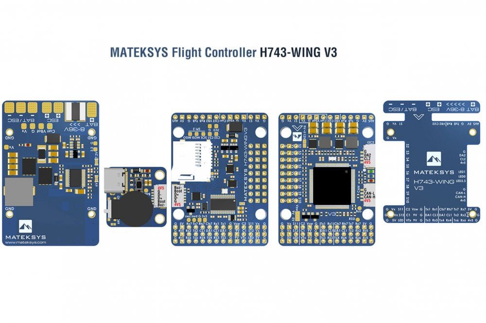 MATEK SYSTEMS - Flight Controller H743-WING V3