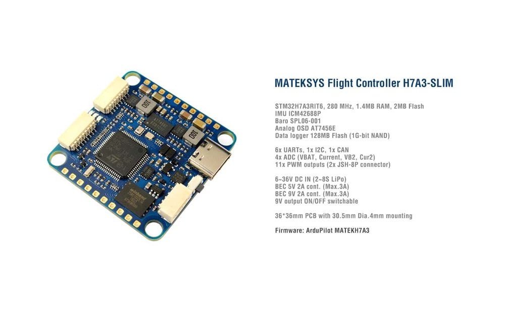 MATEK SYSTEMS - Flight Controller H7A3-SLIM