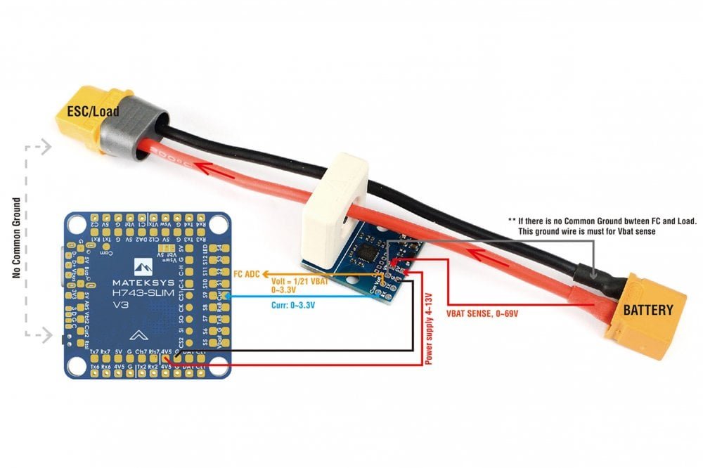 Matek Systems - Hall Current Sensor 150A