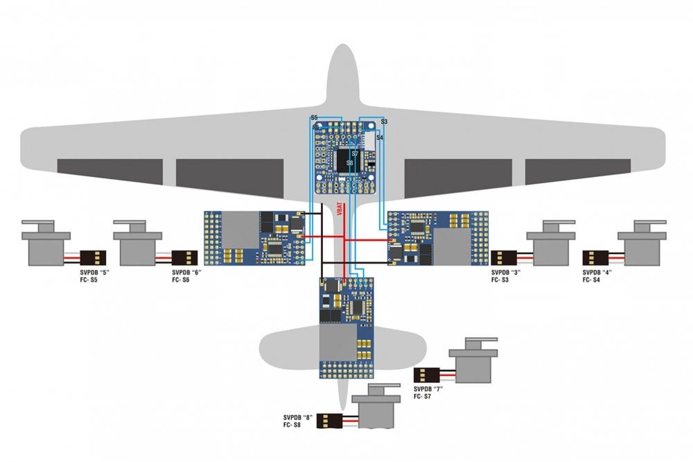 Matek Systems - SERVO PDB, W/ 12A BEC 9-55V TO 5/6/8V