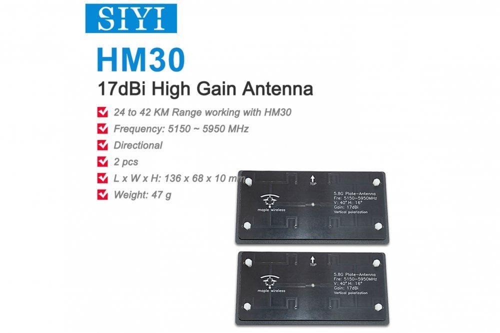 SIYI Technology SIYI- HM30 17dBi High Gain Directional Antenna (2pcs)