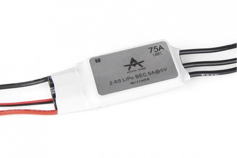 T-Motor AT 75A - Plane ESC with 5V/5A UBEC - 2-6S