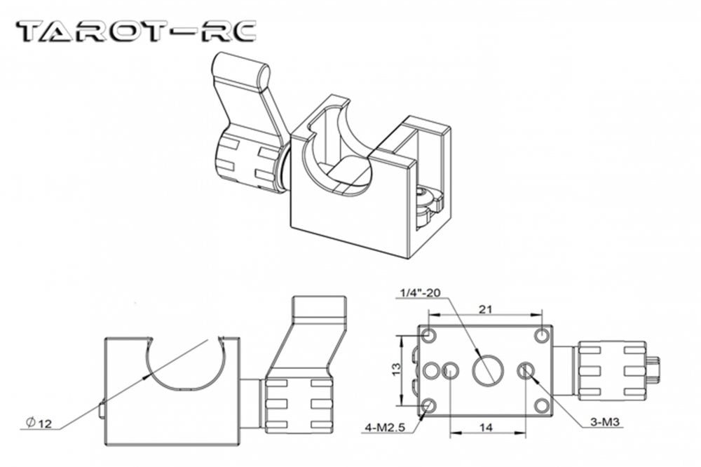 Tarot - 12mm Metal Quick Release Part TL1902