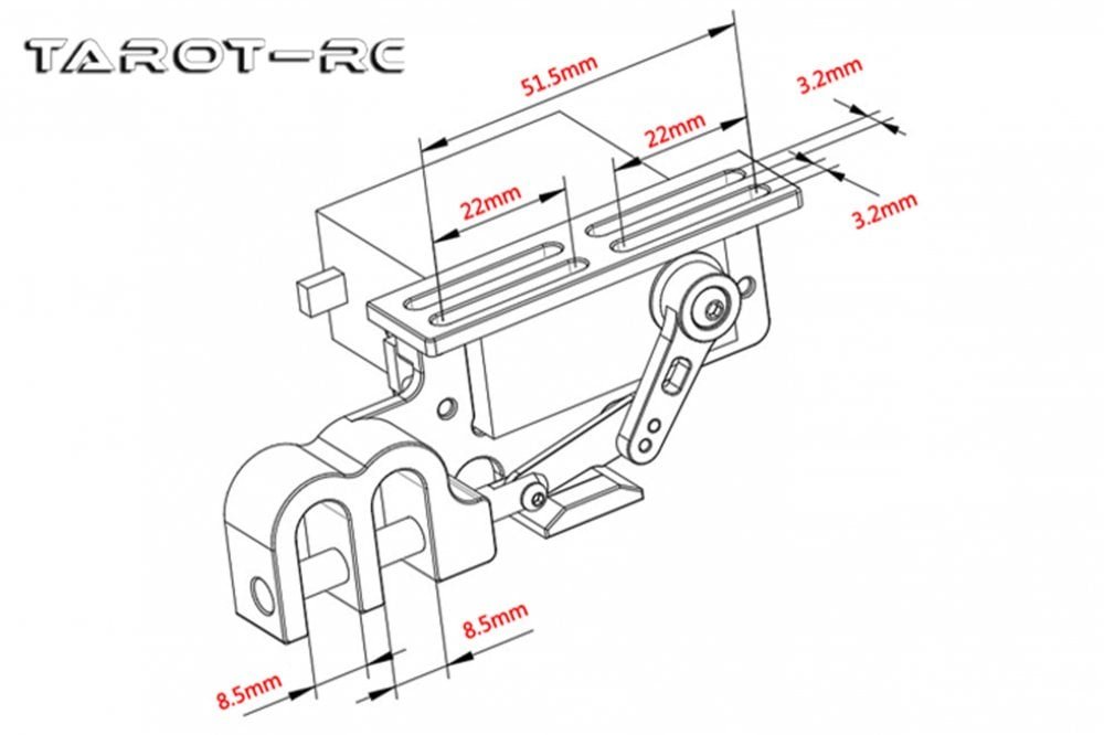 Tarot Parabolic Drop Double Release Device With Servo (TL2961-03)