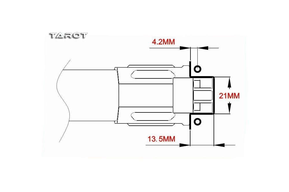 Tarot - T28 - Folder arm mount 28mm with 6 degree TL28A2 - 1pc